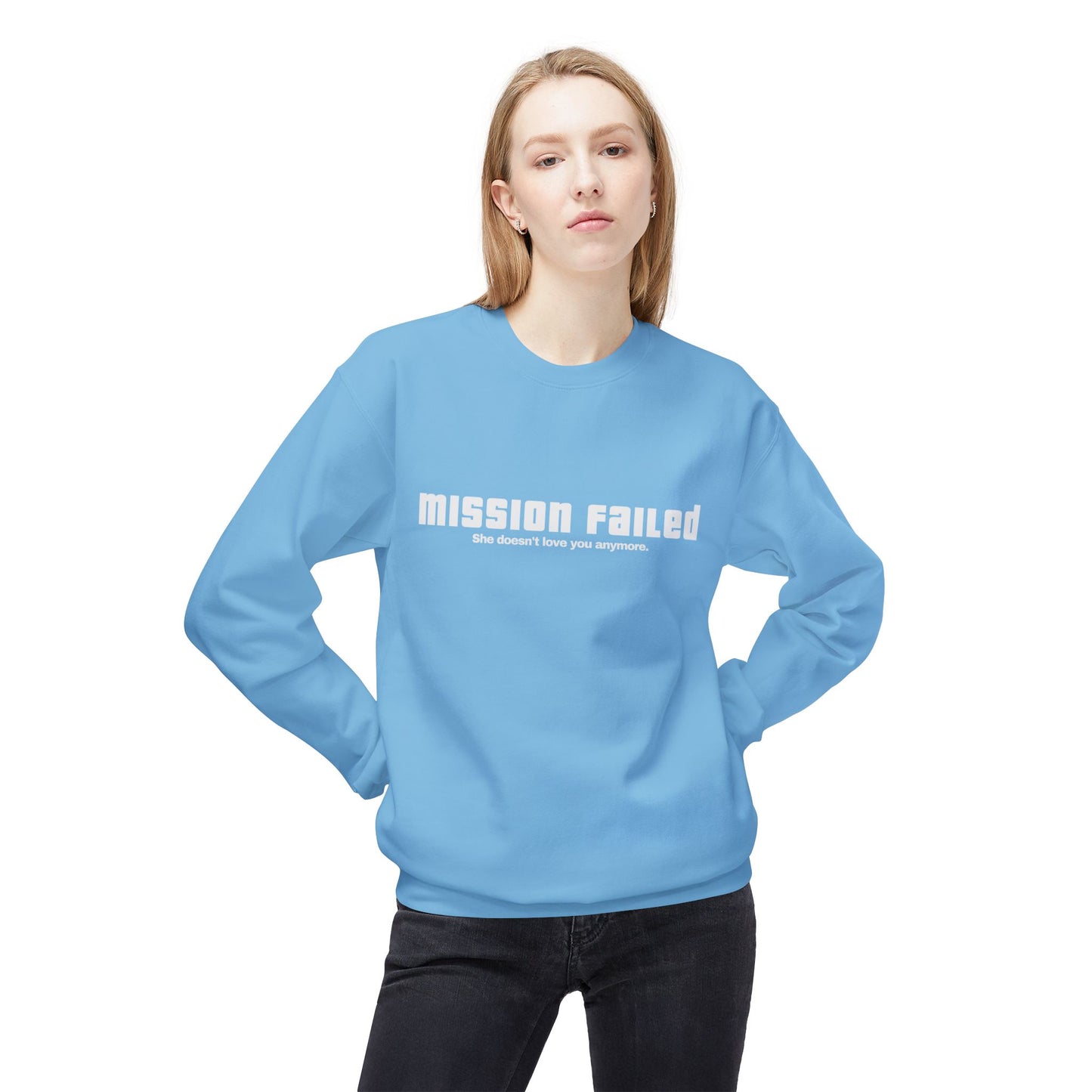 Mission Failed Unisex Fleece Crewneck Sweatshirt - Softstyle Casual Wear