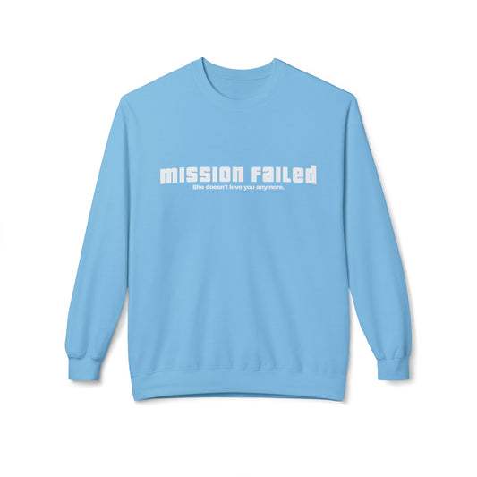 Mission Failed Unisex Fleece Crewneck Sweatshirt - Softstyle Casual Wear